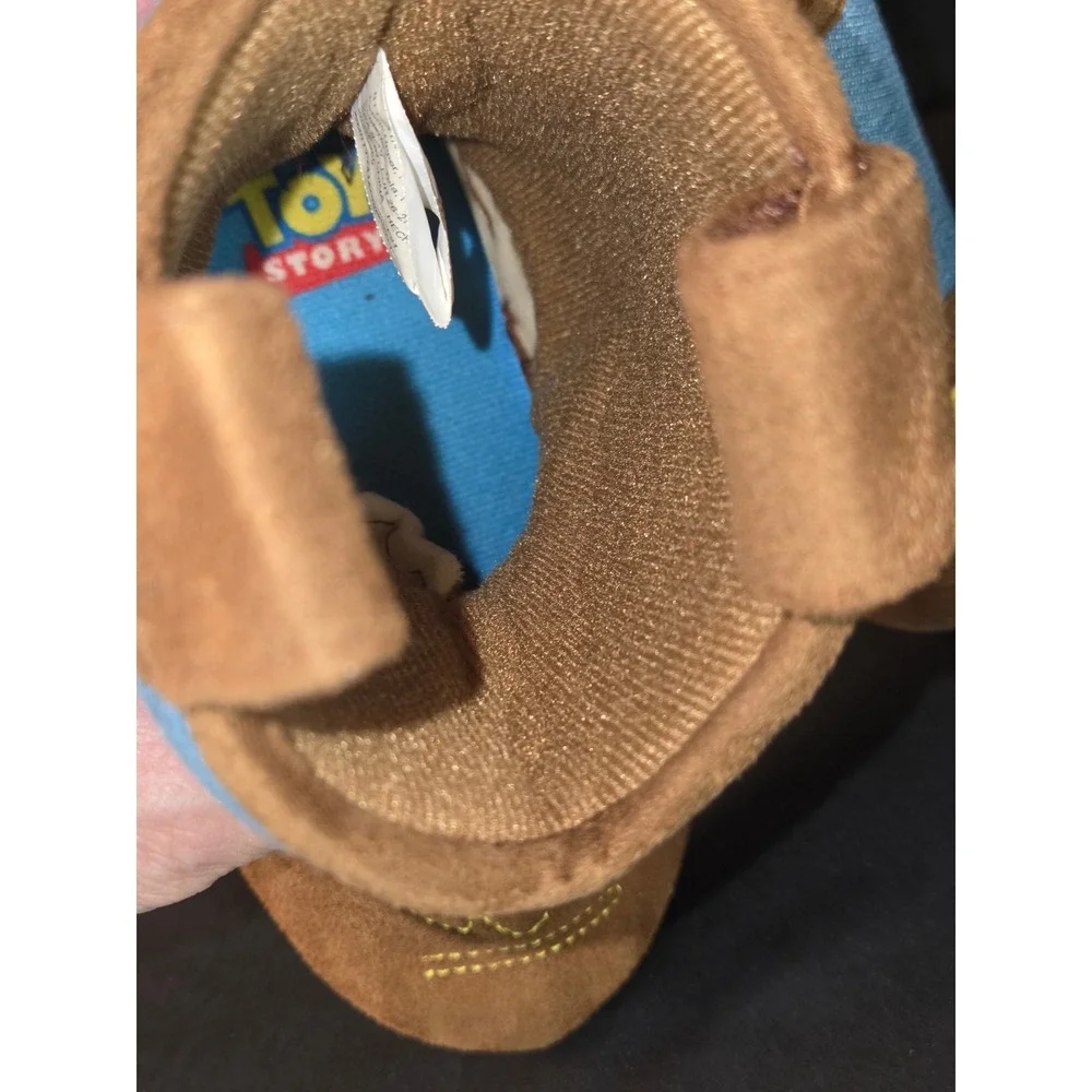Toy Story Woody Cowboy‎ Boot Slippers Kids USA 9-10 EU 26-27 Plush Brown